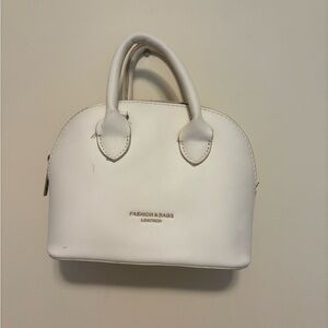 Small White Leather Handbag